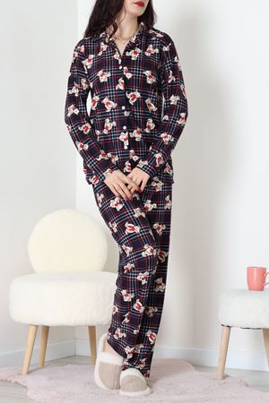 Düğmeli Süet Takım Ekoseayı - 450.1287.