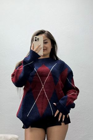 Baklava Dilimli Triko Kazak Lacibordo - 51262.1918.