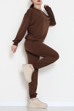 Armalı Eşofman Takımı Kahve - 20087.1857.