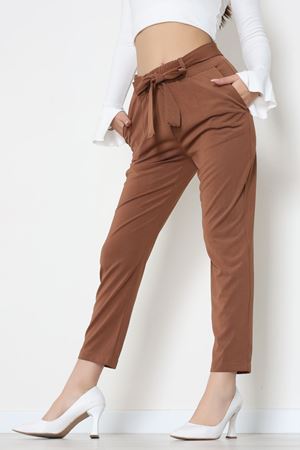 Ottoman Kuşaklı Pantolon Açıkkahve - 1824.2126.