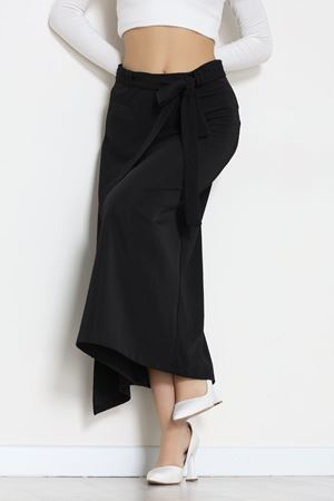 Ottoman Kuşaklı Etek Siyah - 60623.2126.