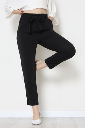 Ottoman Kuşaklı Pantolon Siyah - 1824.2126.