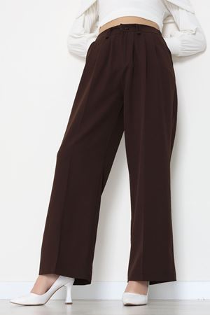 Dabıl Kumaş Lastikli Pantolon Acıkahve - 51612.683.