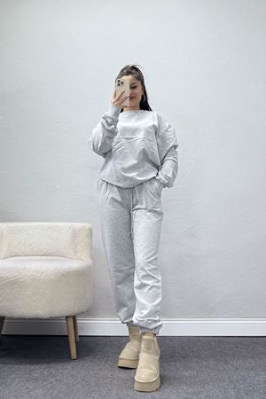 Armalı Eşofman Takımı Gri - 20087.1857.