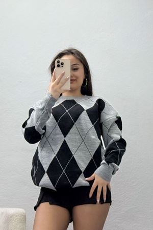 Etnik Desen Triko Grisiyah - 3027.1577.