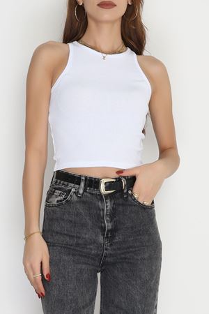 Bisiklet Yaka Kaşkorse Atlet Beyaz - 21172.200.