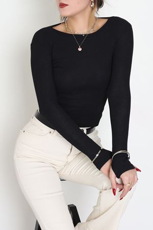 Kaşkorse Parmak Geçmeli Body Siyah - 55031.1567.