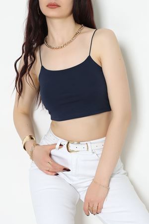 İp Askılı Crop Büstiyer Atlet Lacivert - 20544.200.
