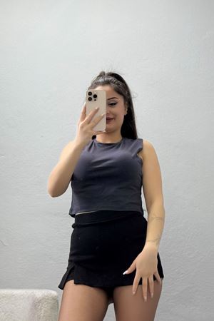 Kolsuz Crop Geniş Atlet Füme - 21755.200.