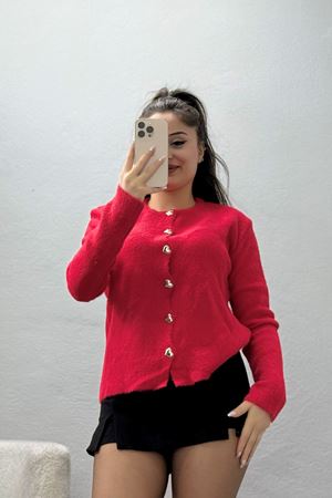 Yumuşak Dokulu Hırka Kırmızı - 70884.1765.