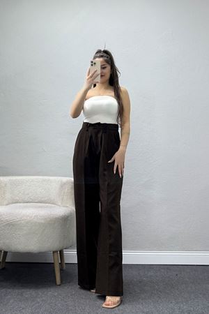 Dabıl Kumaş Lastikli Pantolon Acıkahve - 51612.683.