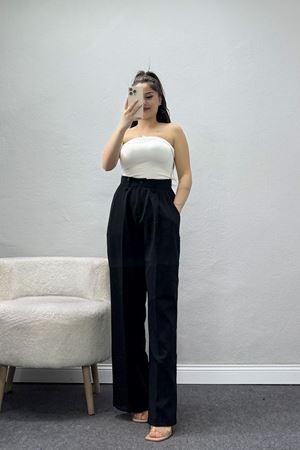 Dabıl Kumaş Lastikli Pantolon Siyah - 51612.683.