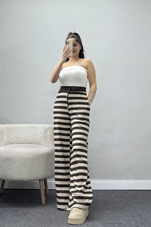 Fitilli İnterlok Pantolon Kahvetaş - 52190.1567.
