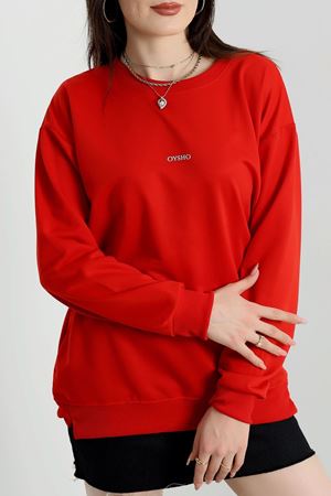 Baskılı 2 İplik Sweat Kırmızı - 20789.1878.