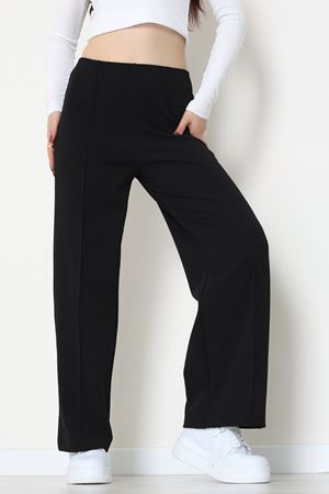 Zra Krep Lastikli Çımalı Pantolon Siyah - 51251.1837.