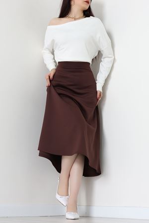 Scuba Kumaş Çan Etek Kahve - 51231.1567.