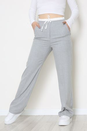 Beli Garnili Poliviskon Palazzo Pantolon Açıkgri - 51235.1920.