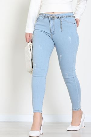 Dar Paça Kot Pantolon Açıkmavi - 42901.2128.