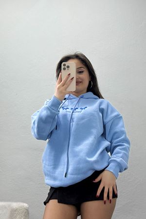 3 İplik Kapşonlu Nakışlı Sweat Bebemavisaks - 42219.1878.
