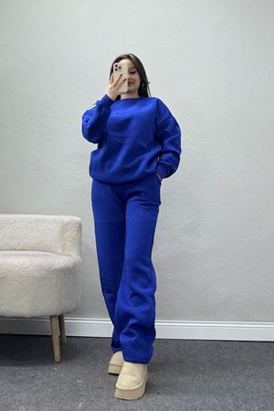 Üç İplik Eşofman Takımı Saks - 70779.1878.