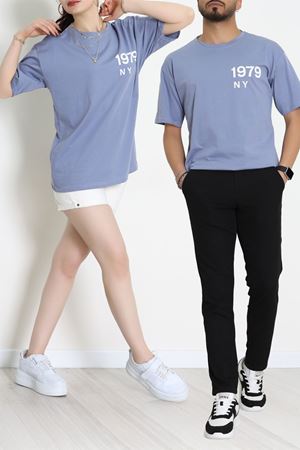 Kompakt Penye Unisex Tişört Boyalıgri1 - 55064.1872.