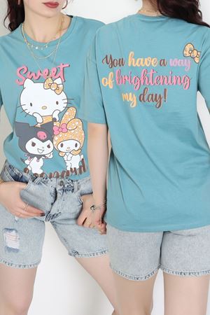 Baskılı Kompakt Penye Tişört Mintsarı - 55044.1872.