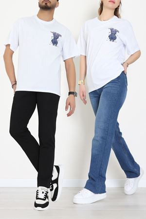 Kompakt Penye Unisex Tişört Beyazlaci - 55064.1872.
