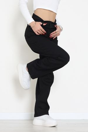 Arkası Tokalı Baggy Kot Pantolon Siyah - 31895.1606.