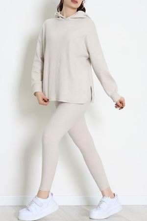 Raporlu İnterlok Kapşonlu İkili Takım Taş - 55040.1567.