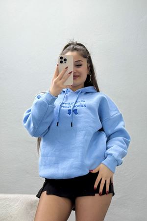 3 İplik Kapşonlu Nakışlı Sweat Bebemavisaks - 42228.1878.