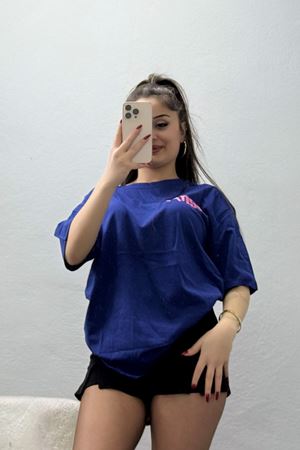 Baskılı Kompakt Penye Tişört Lacipembe - 55044.1872.