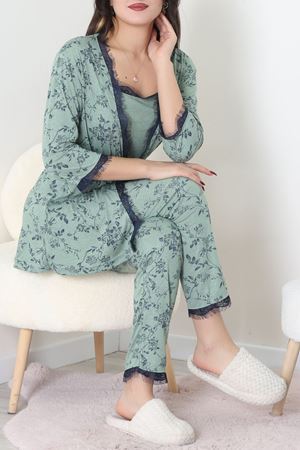 3'Lü Pijama Seti Yeşil - 52170.2123.