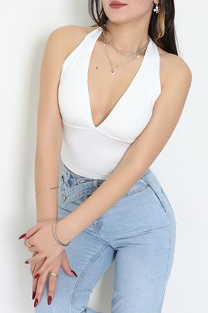 Dalgıç Kumaş Kaplı Bluz Ekru - 9052.125.