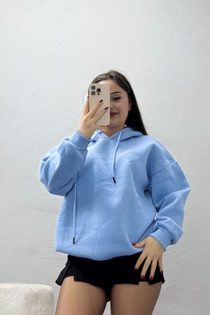 3 İplik Kapşonlu Baskılı Sweat Bebemavi - 42232.1878.