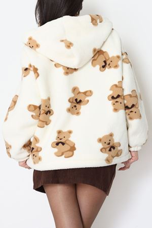 Kapşonlu Astarlı Mont Ekru - 42469.1247.