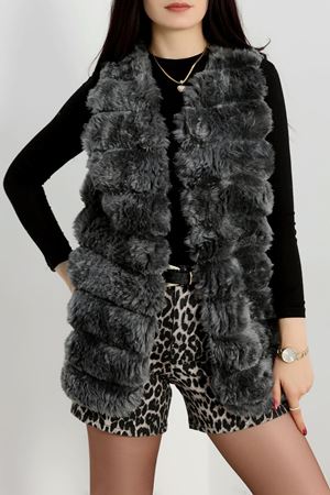 Kürk Görünümlü Yelek Antrasit - 80899.107.