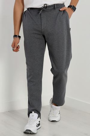 Düz Paça Pike Erkek Eşofman Altı Füme - 42216.1937.