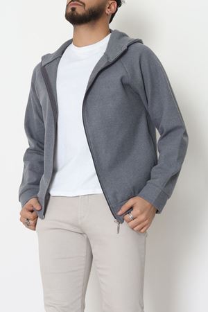 Selanik Kumaş Kapşonlu Erkek Sweat Antrasit - 42799.1567.