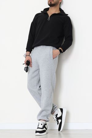 3 İplik Şardonlu Erkek Eşofman Altı Gri - 42615.1878.