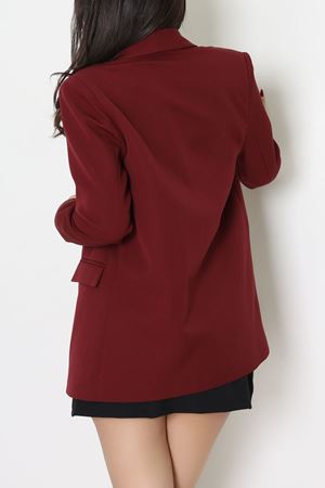 Leopar Astarlı Blazer Ceket Bordo1 - 51500.1355.