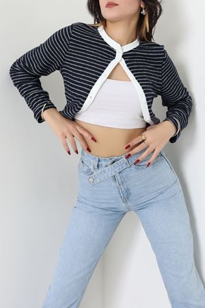 Düğmeli Hırka Lacivert - 31835.2131.