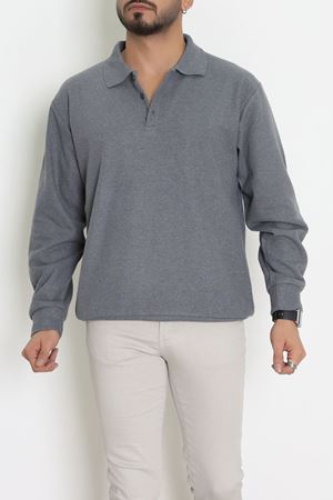 Polo Yaka Selanik Erkek Sweat Füme - 70863.1567.