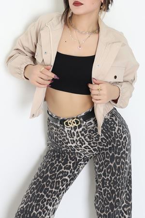 Arkası Baskılı Ceket Taş - 8737.179.