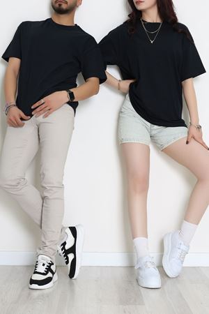 Kompak Penye Unisex Baskısız Oversize Tişört Laci - 55045.1872.
