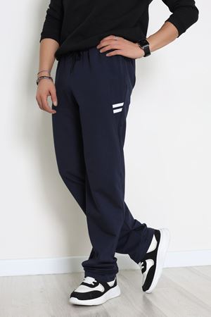 Likralı 2 İplik Bol Paça Erkek Eşofman Altı Lacibeyaz - 70899.1938.