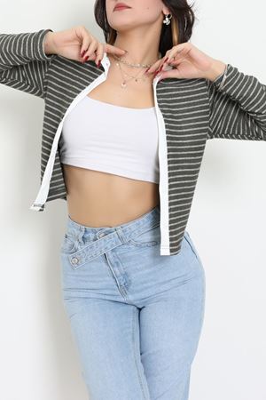 Düğmeli Hırka Haki - 31835.2131.