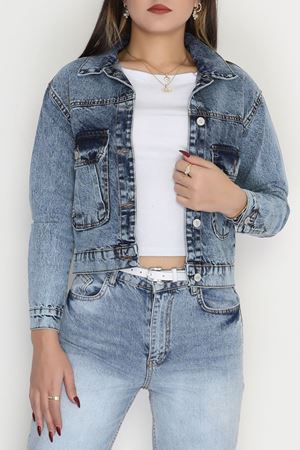 Cep Detay Kot Ceket Açıkmavi - 42680.1836.