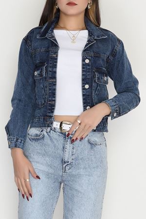 Cep Detay Kot Ceket Mavi - 42680.1836.