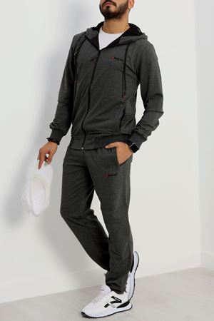 Kompakt 2 İplik Kapşonlu Erkek Eşofman Takımı Antrasit - 42154.1937.