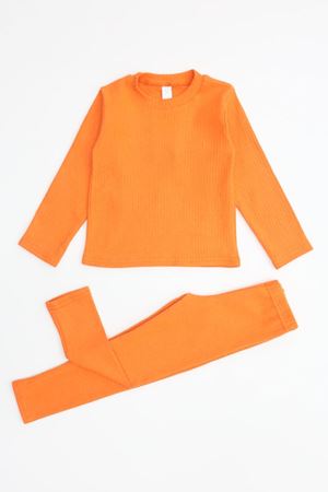 5-12 Yaş İnterlok Fitilli Takım Turuncu - 52181.1567.